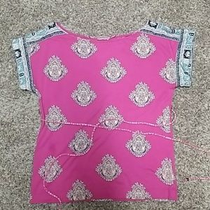 Juicy couture short sleeve tie around shirt
